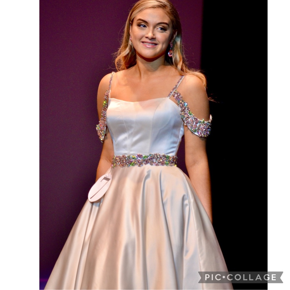 2021 Sherri Hill satin ballgown with Swarovski crystals